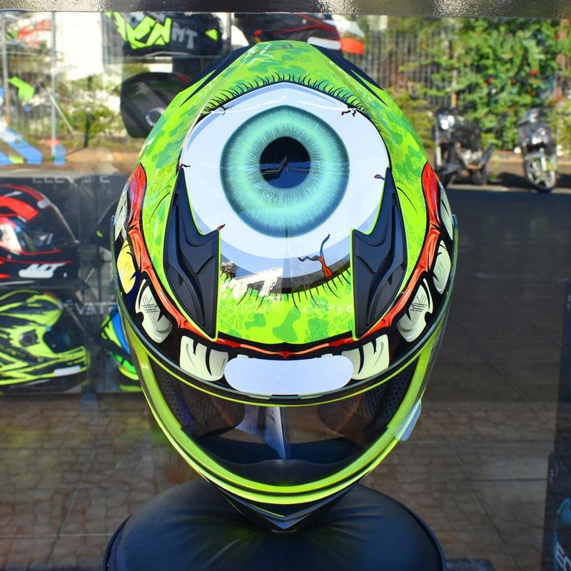 Capacete Masculino Texx Hawk Orc Verde Motoqueiro Fechado